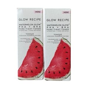2 x Glow Recipe Watermelon Glow PHA + BHA Pore-Tight Toner Mini 40 ml